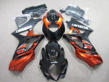 Preto Laranja Abs Moto Plásticos Suzuki GSXR 1000 K7 07-08