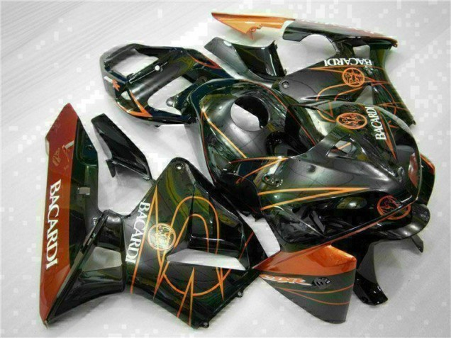 Preto Laranja BACARDI Carenagem Moto Honda CBR 600RR 05-06 Preto Laranja BACARDI Carenagem Moto Honda CBR 600RR 05-06
