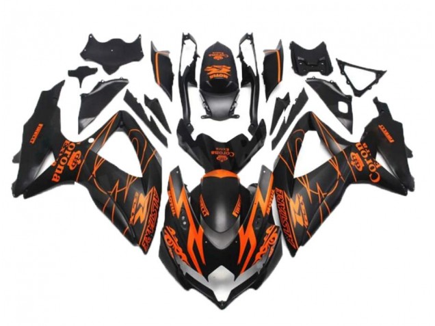Preto Laranja Carenagem Moto Suzuki GSXR 600 / 750 K8 08-10 Preto Laranja Carenagem Moto Suzuki GSXR 600 / 750 K8 08-10