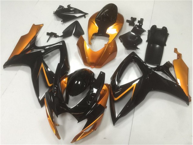 Preto Laranja Carroçaria Moto Suzuki GSXR 600 / 750 K6 06-07 Preto Laranja Carroçaria Moto Suzuki GSXR 600 / 750 K6 06-07