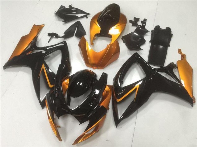 Preto Laranja Carroçaria Moto Suzuki GSXR 600 / 750 K6 06-07 Preto Laranja Carroçaria Moto Suzuki GSXR 600 / 750 K6 06-07