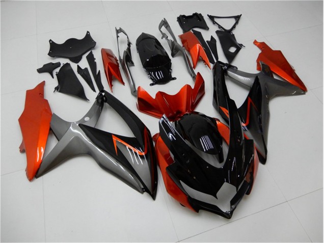 Preto Laranja Cinzento Carenagem Moto Suzuki GSXR 600 / 750 K8 08-10 Preto Laranja Cinzento Carenagem Moto Suzuki GSXR 600 / 750 K8 08-10