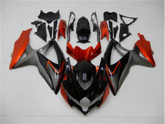 Preto Laranja Cinzento Carenagem Moto Suzuki GSXR 600 / 750 K8 08-10 Preto Laranja Cinzento Carenagem Moto Suzuki GSXR 600 / 750 K8 08-10
