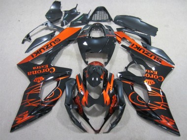 Preto Laranja Corona Extra Carenagem Moto Suzuki GSXR 1000 K5 05-06
