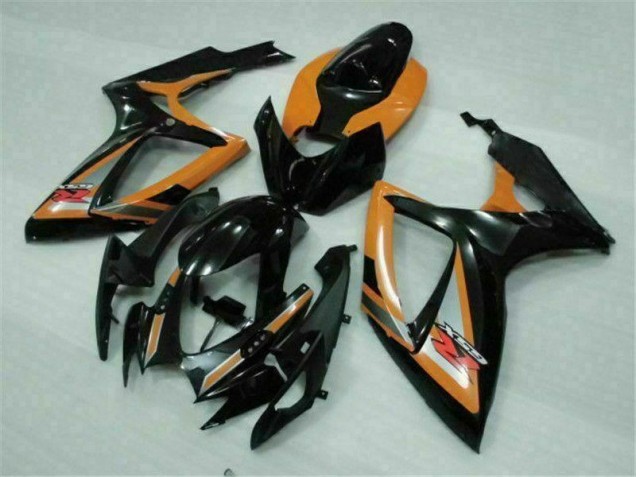 Preto Laranja Moto Plástico Suzuki GSXR 600 / 750 K6 06-07