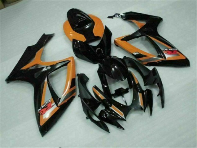 Preto Laranja Moto Plástico Suzuki GSXR 600 / 750 K6 06-07