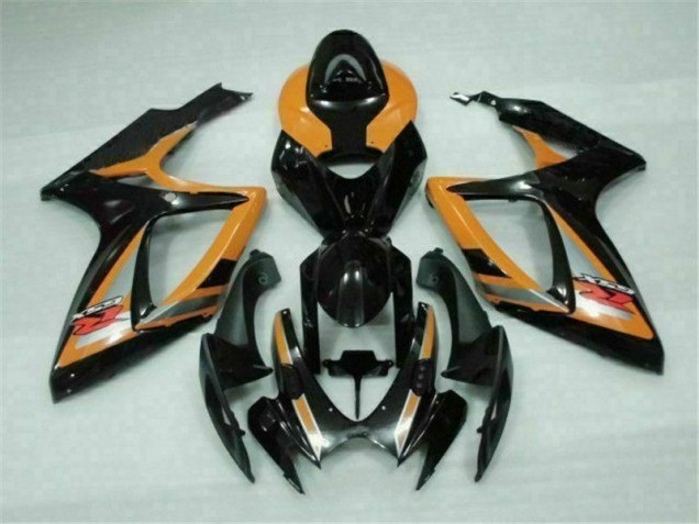 Preto Laranja Moto Plástico Suzuki GSXR 600 / 750 K6 06-07
