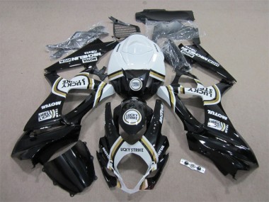 Preto Lucky Strike Branco Motul Carenagem Moto Suzuki GSXR 1000 K7 07-08