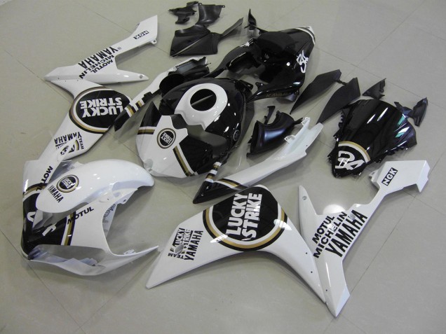 Preto Lucky Strike Carenagem Moto Yamaha R1 07-08