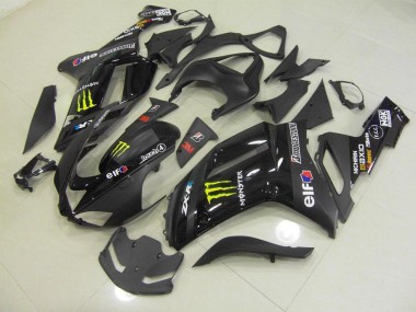 Preto Monster Carenagem Moto Kawasaki ZX6R 07-08