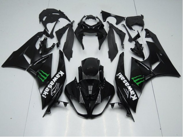Preto & Monster Carenagem Moto Kawasaki ZX6R 09-12 Preto & Monster Carenagem Moto Kawasaki ZX6R 09-12