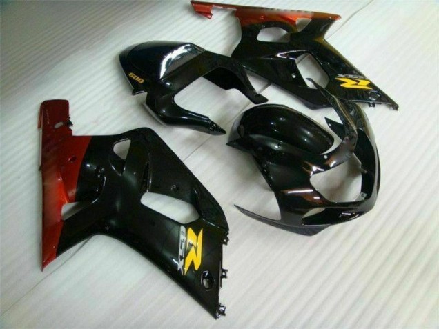 Preto Moto Plástico Suzuki GSXR 600 / 750 K1 K2 K3 01-03 Preto Moto Plástico Suzuki GSXR 600 / 750 K1 K2 K3 01-03