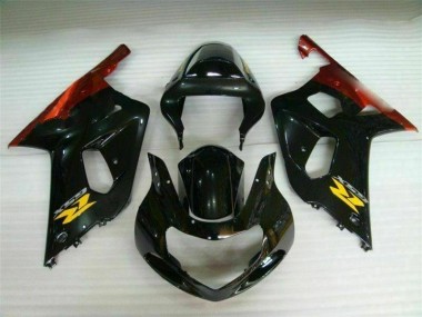 Preto Moto Plástico Suzuki GSXR 600 / 750 K1 K2 K3 01-03