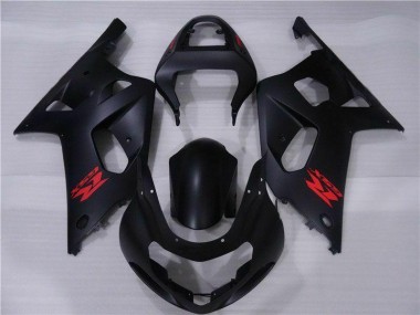 Preto Moto Plásticos Suzuki GSXR 600 / 750 K1 K2 K3 01-03