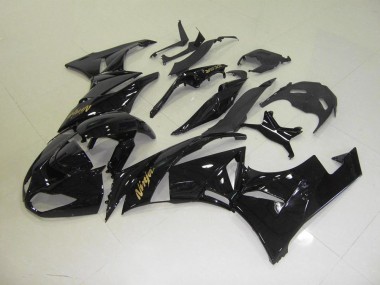 Preto & Ouro Adesivo Carenagem Moto Kawasaki ZX6R 09-12