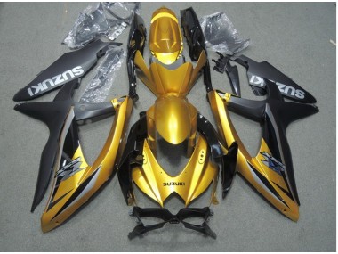Preto Ouro Carenagem Moto Suzuki GSXR 600 K8 08-10