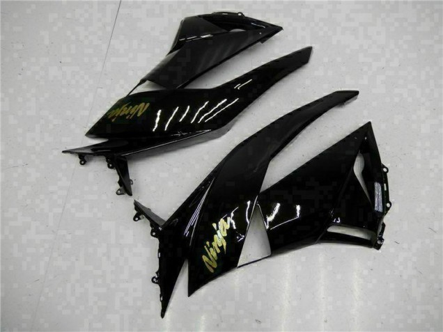 Preto Ouro Ninja Carenagem Moto Kawasaki ZX6R 09-12 Preto Ouro Ninja Carenagem Moto Kawasaki ZX6R 09-12