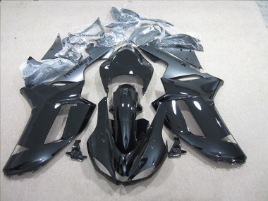 Preto Prata Carenagem Moto Kawasaki ZX6R 07-08