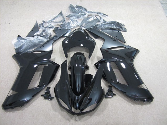 Preto Prata Carenagem Moto Kawasaki ZX6R 07-08