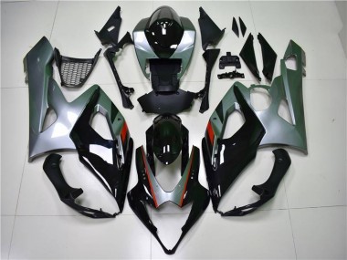 Preto Prata Carenagem Moto Suzuki GSXR 1000 K5 05-06