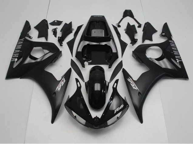 Preto & Prata Decalques Carenagem Moto Yamaha R6 03-05