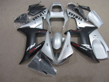 Preto Prata Kit Completo Carenagem Moto Yamaha R1 02-03