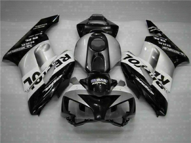 Preto Prata Repsol Abs Moto Plásticos Honda CBR 1000RR 04-05 Preto Prata Repsol Abs Moto Plásticos Honda CBR 1000RR 04-05