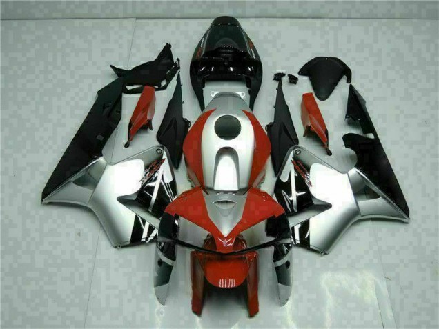 Preto Prata Vermelho Carenagem Moto Honda CBR 600RR 05-06 Preto Prata Vermelho Carenagem Moto Honda CBR 600RR 05-06
