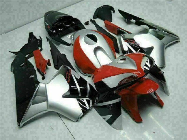 Preto Prata Vermelho Carenagem Moto Honda CBR 600RR 05-06 Preto Prata Vermelho Carenagem Moto Honda CBR 600RR 05-06