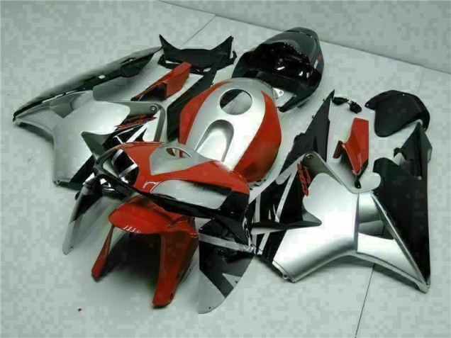 Preto Prata Vermelho Carenagem Moto Honda CBR 600RR 05-06 Preto Prata Vermelho Carenagem Moto Honda CBR 600RR 05-06