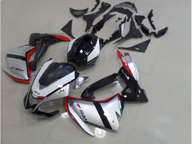 Preto Prata Vermelho Kit Carenagem Moto Aprilia RS4 50 125 11-18 Preto Prata Vermelho Kit Carenagem Moto Aprilia RS4 50 125 11-18
