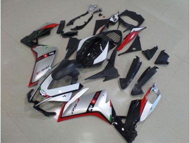 Preto Prata Vermelho Kits Carenagem Moto Aprilia RS4 50 125 11-18