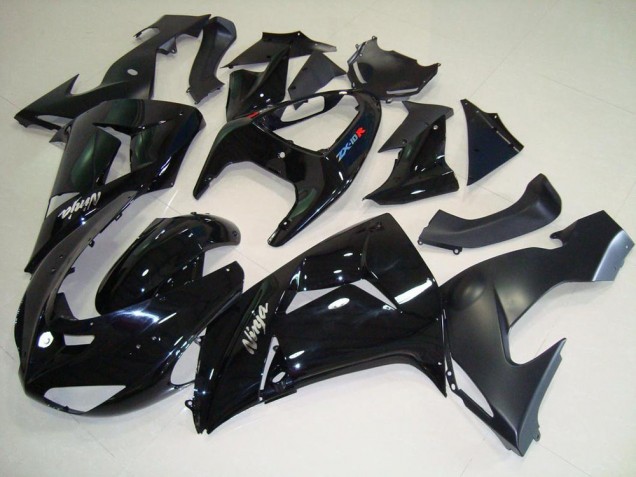 Preto Preto Fosco Carenagem Moto Kawasaki ZX10R 06-07 Preto Preto Fosco Carenagem Moto Kawasaki ZX10R 06-07