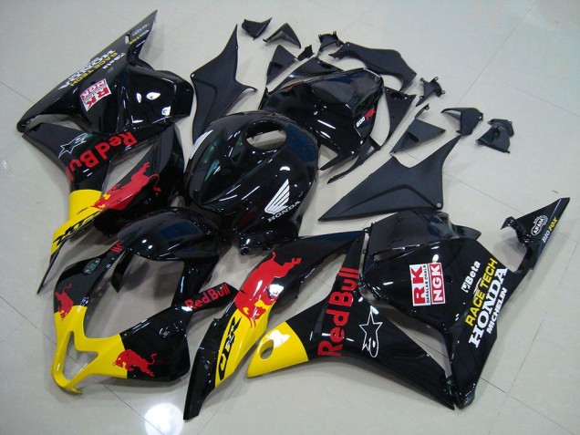 Preto Red Bull Abs Kit Carenagem & Plásticos Moto Honda CBR 600RR 09-12 Preto Red Bull Abs Kit Carenagem & Plásticos Moto Honda CBR 600RR 09-12