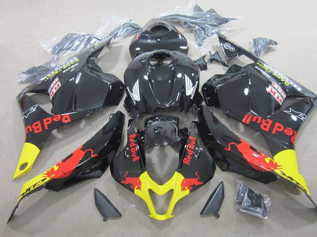 Preto Red Bull Abs Moto Plásticos Honda CBR 600RR 09-12 Preto Red Bull Abs Moto Plásticos Honda CBR 600RR 09-12