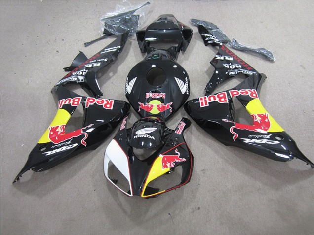 Preto Red Bull Carenagem Moto Honda CBR 1000RR 06-07 Preto Red Bull Carenagem Moto Honda CBR 1000RR 06-07