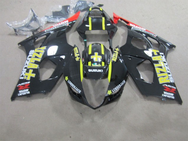 Preto Rizla Carenagem Moto Suzuki GSXR 1000 K3 03-04 Preto Rizla Carenagem Moto Suzuki GSXR 1000 K3 03-04