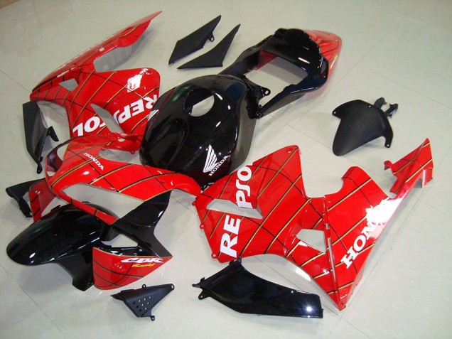 Preto Spider Man Repsol Carenagem Moto Honda CBR 600RR 03-04