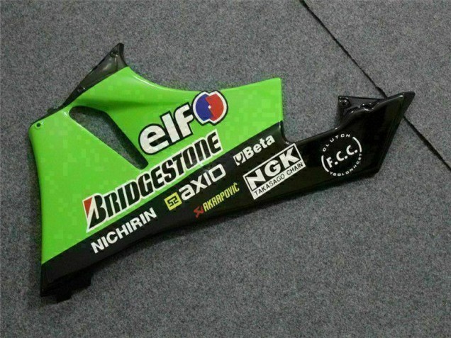 Preto Verde 3M Touch4 Carenagem Moto Kawasaki ZX6R 09-12 Preto Verde 3M Touch4 Carenagem Moto Kawasaki ZX6R 09-12