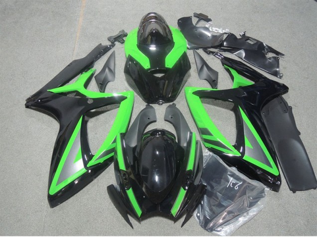 Preto Verde Abs Kits Carenagem Moto Suzuki GSXR 600 K6 06-07 Preto Verde Abs Kits Carenagem Moto Suzuki GSXR 600 K6 06-07