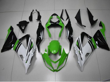 Preto Verde Branco Carenagem Moto Kawasaki ZX6R 13-18