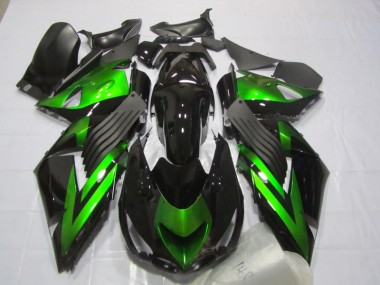 Preto Verde Carenagem Moto Kawasaki ZX14R ZZR 1400 06-11