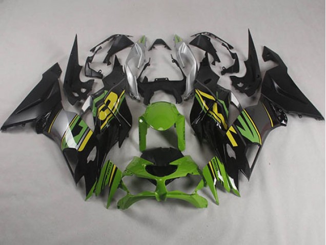 Preto Verde Carenagem Moto Kawasaki ZX6R 19-23