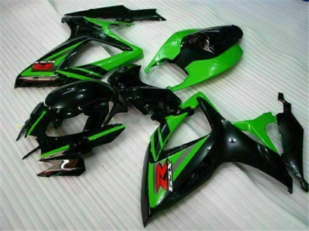 Preto Verde Carenagem Moto Suzuki GSXR 600 / 750 K6 06-07 Preto Verde Carenagem Moto Suzuki GSXR 600 / 750 K6 06-07