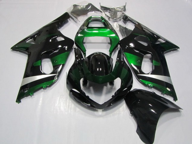 Preto Verde Carenagem Moto Suzuki GSXR 750 K1 K2 K3 01-03 Preto Verde Carenagem Moto Suzuki GSXR 750 K1 K2 K3 01-03