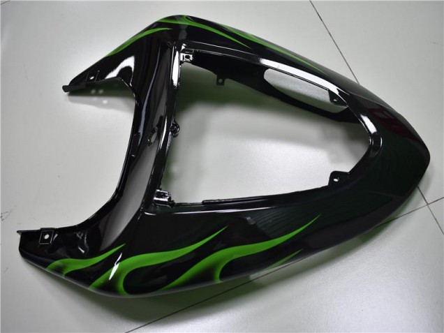 Preto Verde Chama Carenagem Moto Kawasaki ZX10R 06-07 Preto Verde Chama Carenagem Moto Kawasaki ZX10R 06-07