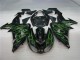 Preto Verde Chama Carenagem Moto Kawasaki ZX10R 06-07 Preto Verde Chama Carenagem Moto Kawasaki ZX10R 06-07