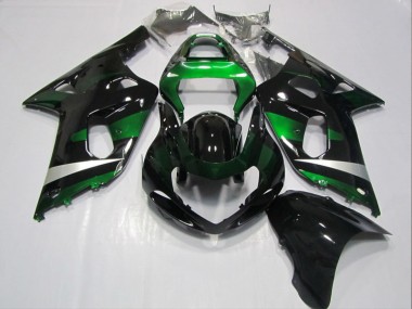 Preto Verde Injeção Kit Carenagem Moto Suzuki GSXR 600 K1 K2 K3 01-03