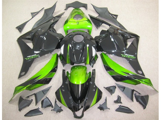 Preto Verde Kit Carenagem Moto Honda CBR 600RR 09-12 Preto Verde Kit Carenagem Moto Honda CBR 600RR 09-12