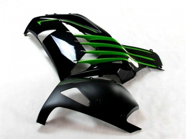 Preto Verde Kit Completo Carenagem Moto Kawasaki EX250 08-12 Preto Verde Kit Completo Carenagem Moto Kawasaki EX250 08-12